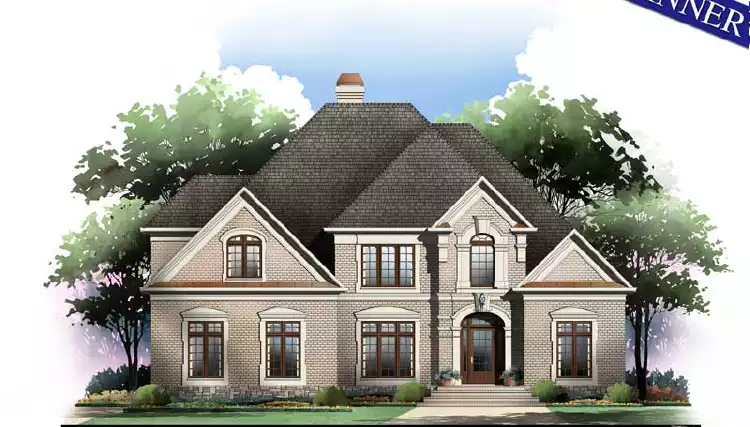 image of 2 story colonial house plan 5986